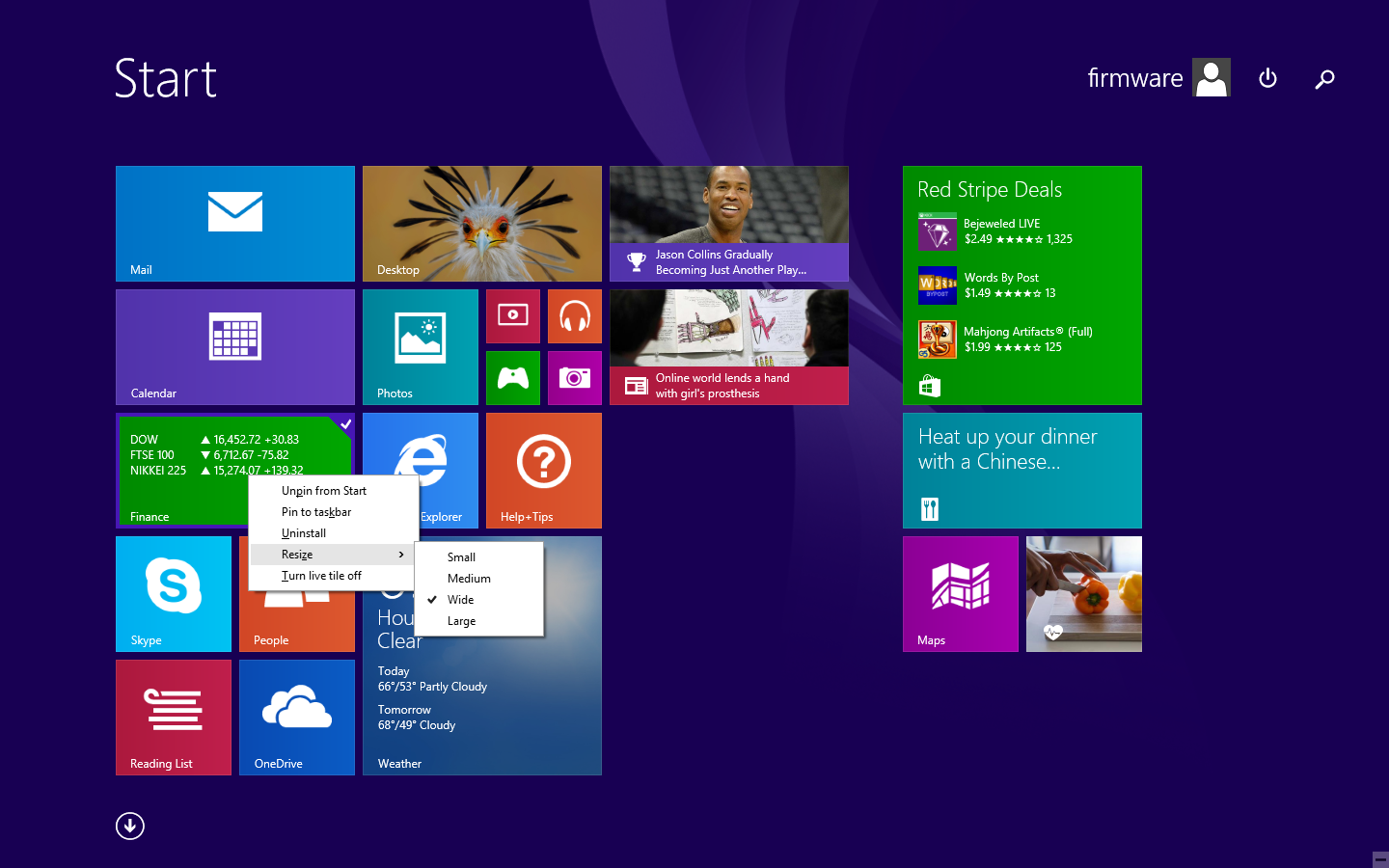 Windows 8 Start Menu