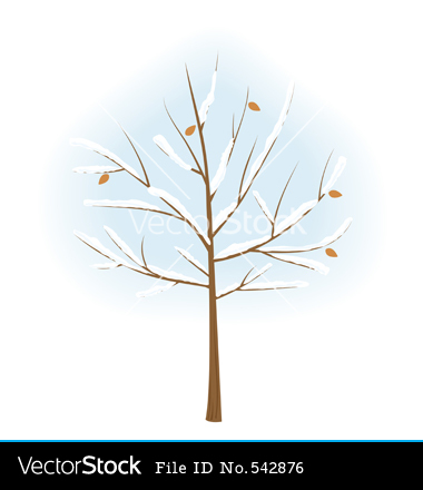 Winter Tree Vector Art