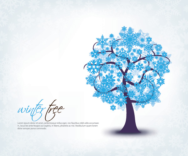 Winter Tree Vector Graphic