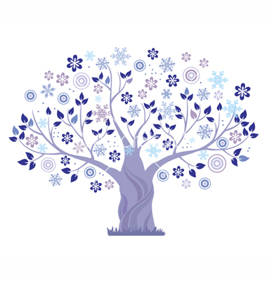 Winter Tree Vector Graphic