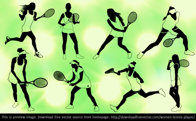 Women Tennis Player Silhouette