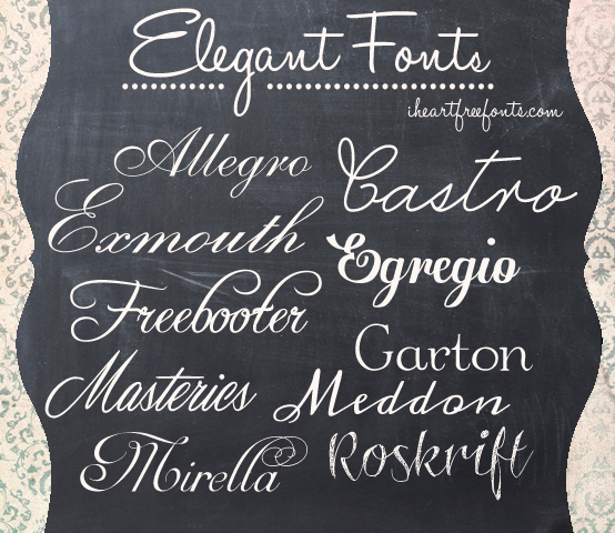 10 Free Elegant Fonts