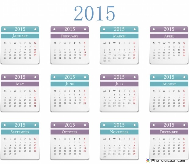 2015 Horizontal Calendar Design 2015 Horizontal Calendar Design