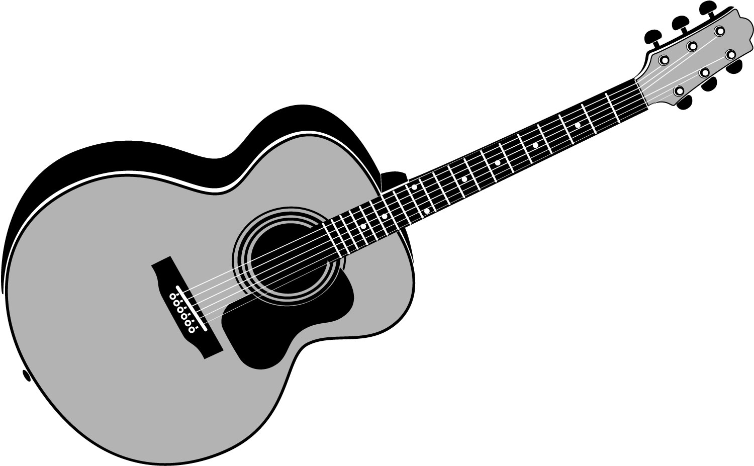 Acoustic Guitar Vector Art