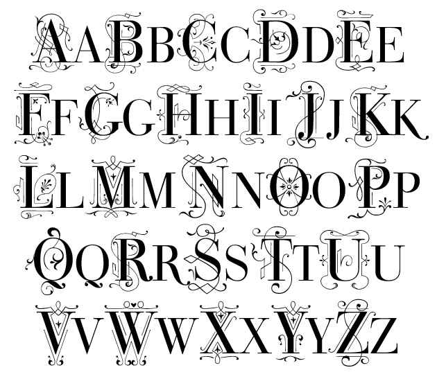 12 Various Letter Fonts S Images