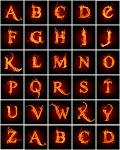 Alphabet Letters On Fire Alphabet Letters On Fire