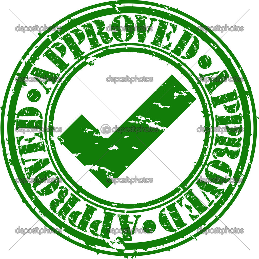 Approved Rubber Stamp