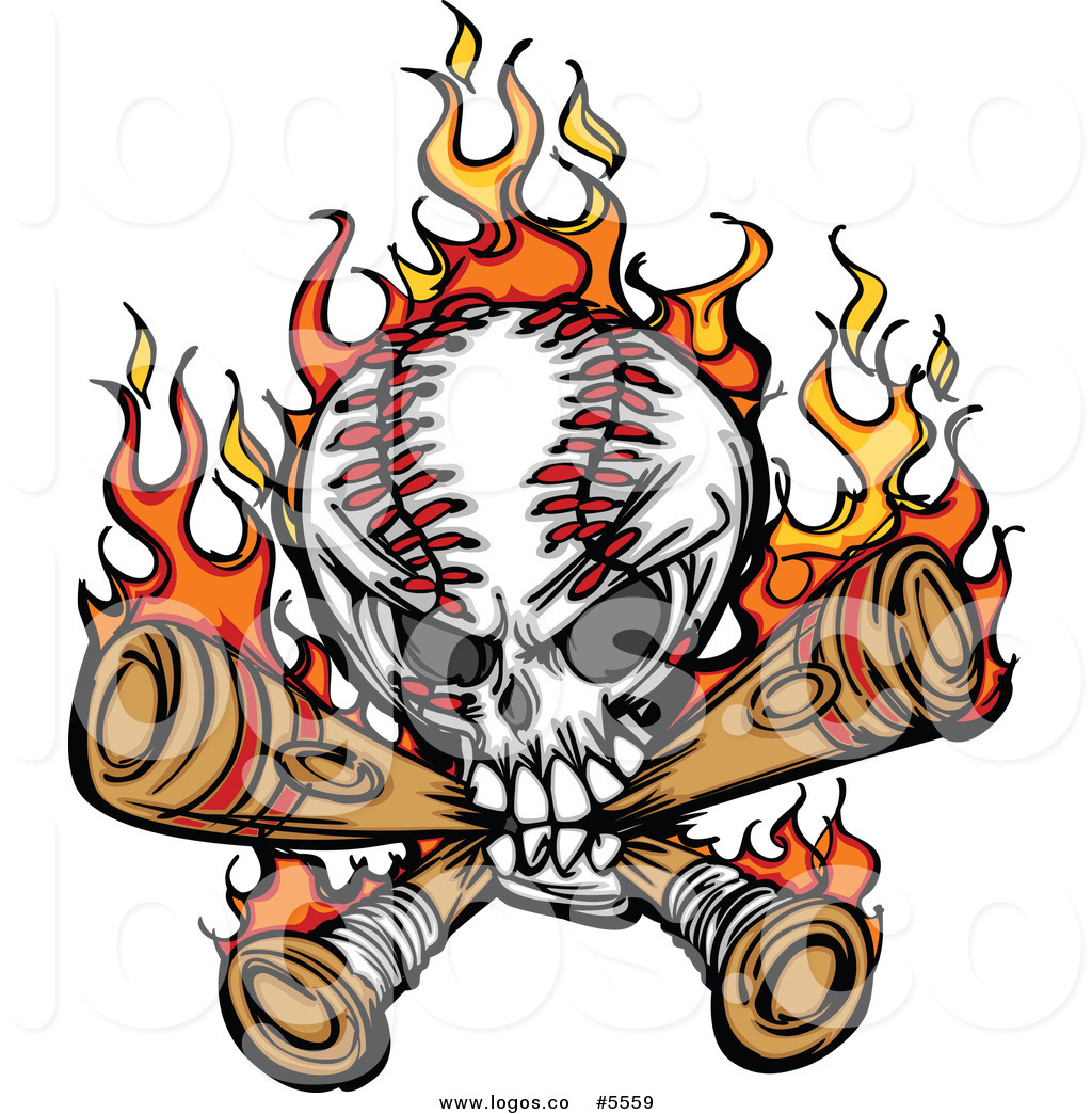 Baseball Biting Bat Clip Art