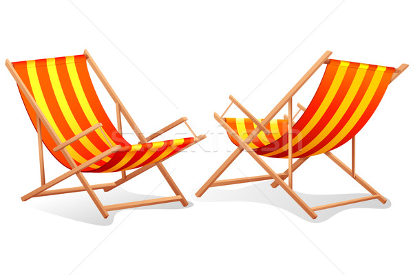 Beach Chair Clip Art Illustrations