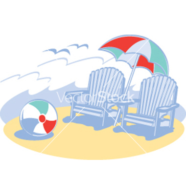 Beach Chair Vector Art