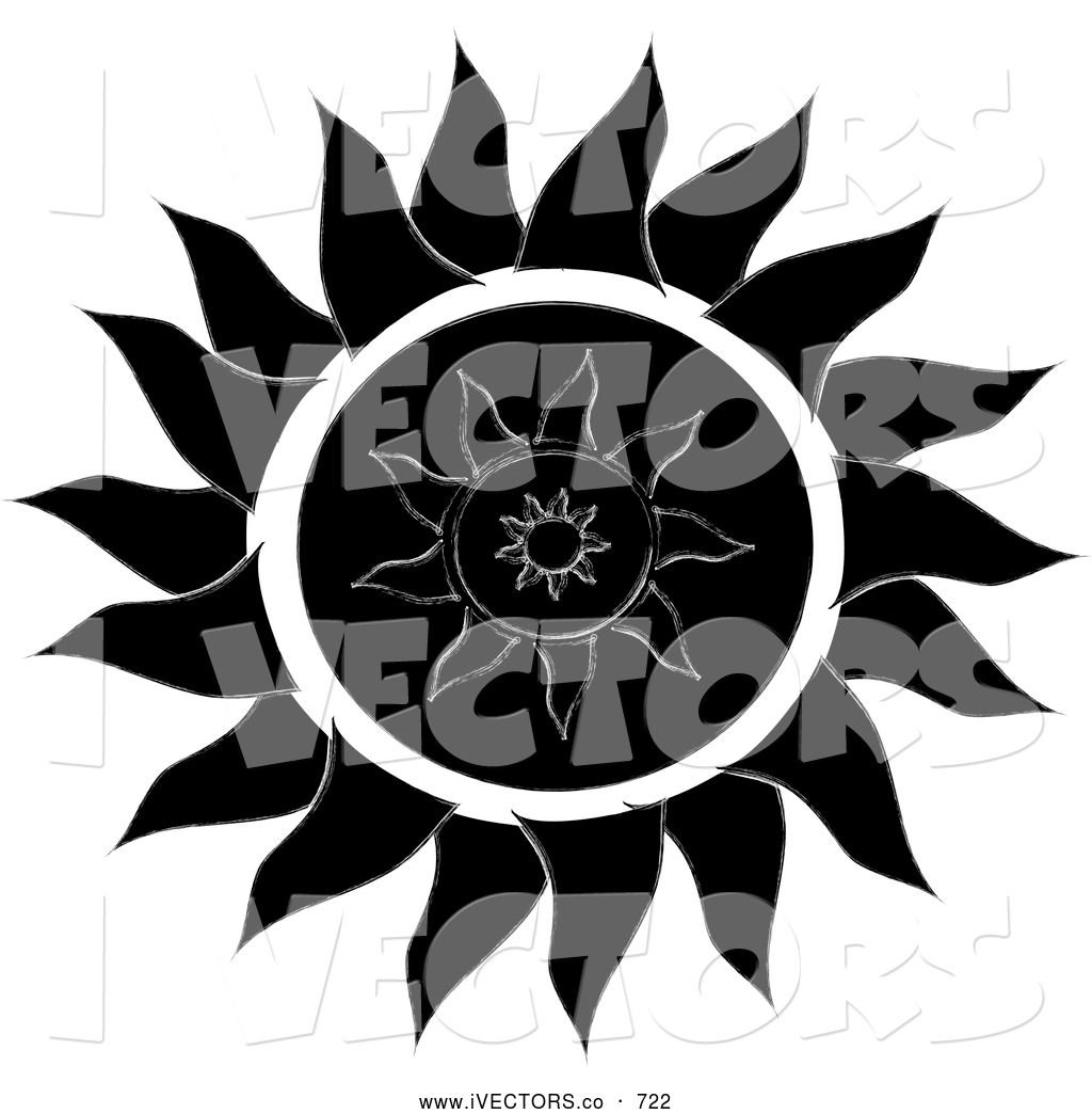 Black and White Sun Designs