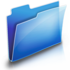 Blue File Folder Icon