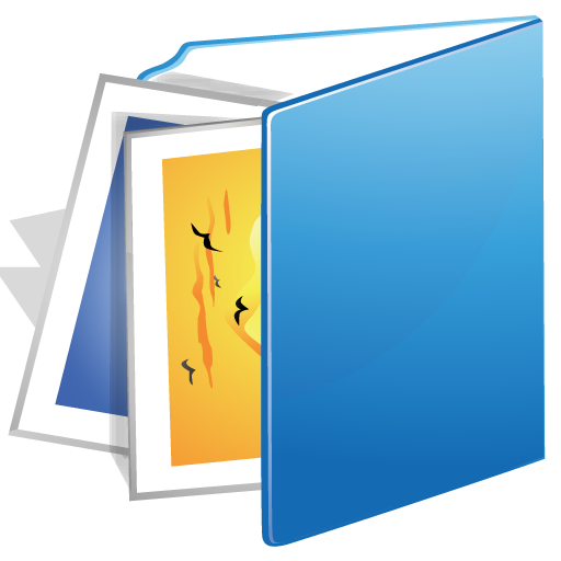 Blue File Folder Icon