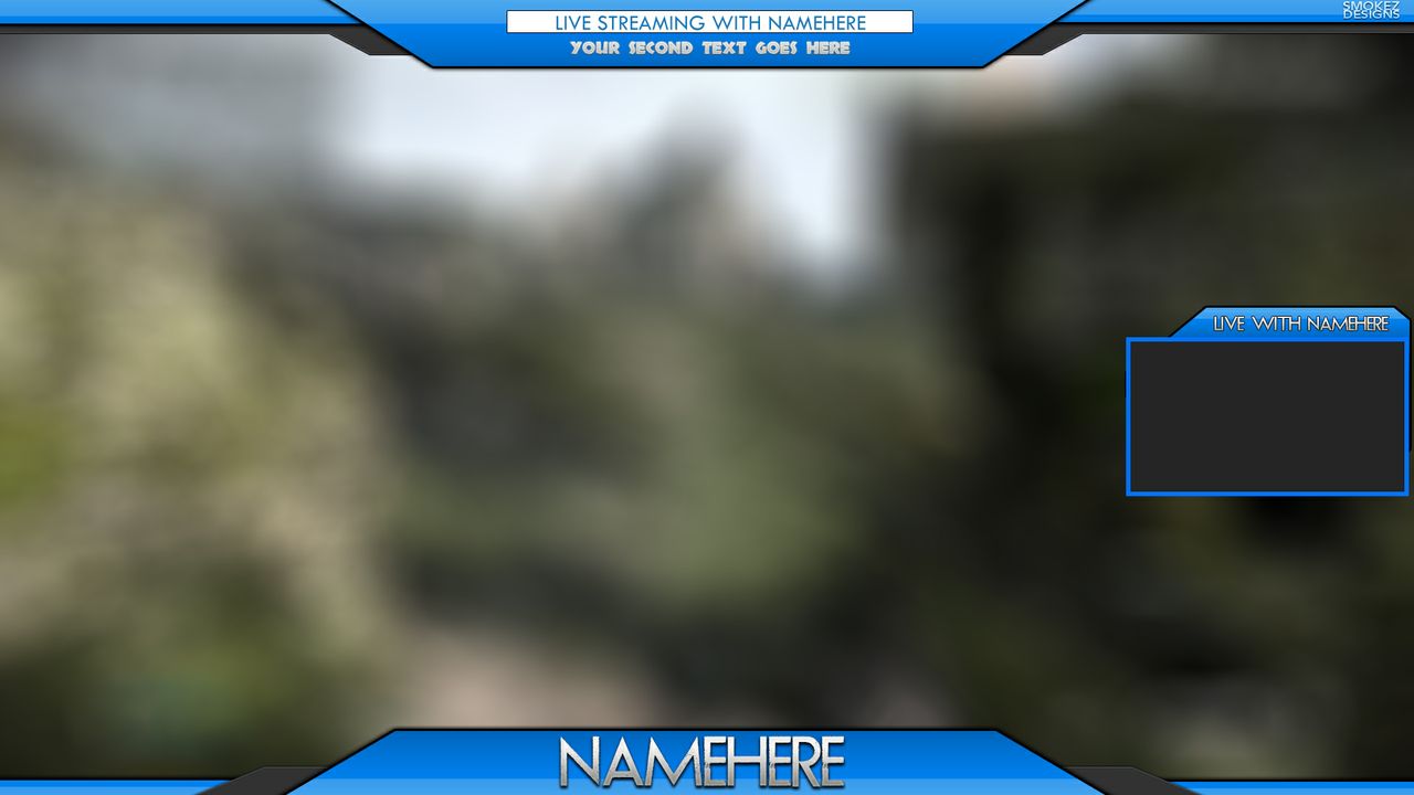 Blue Twitch Overlay Template