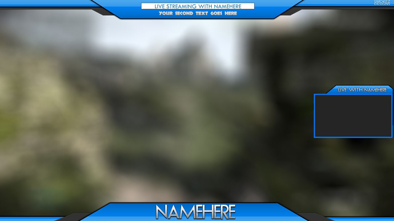 Blue Twitch Overlay Template Blue Twitch Overlay Template