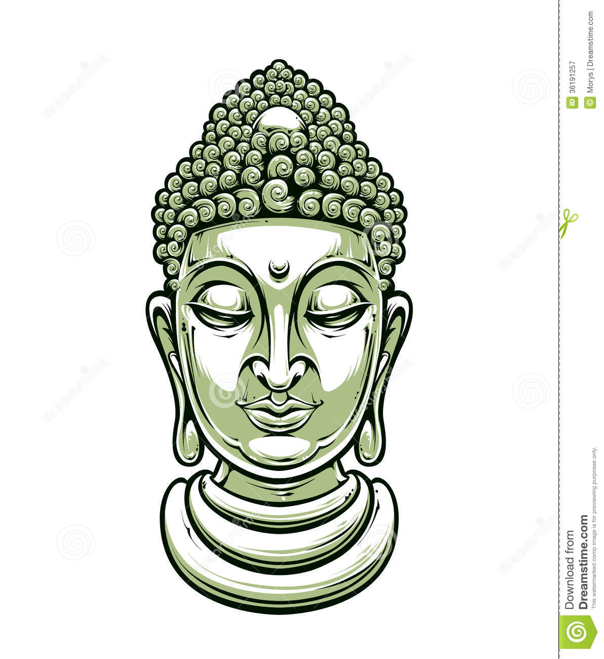 Buddha Head Vector
