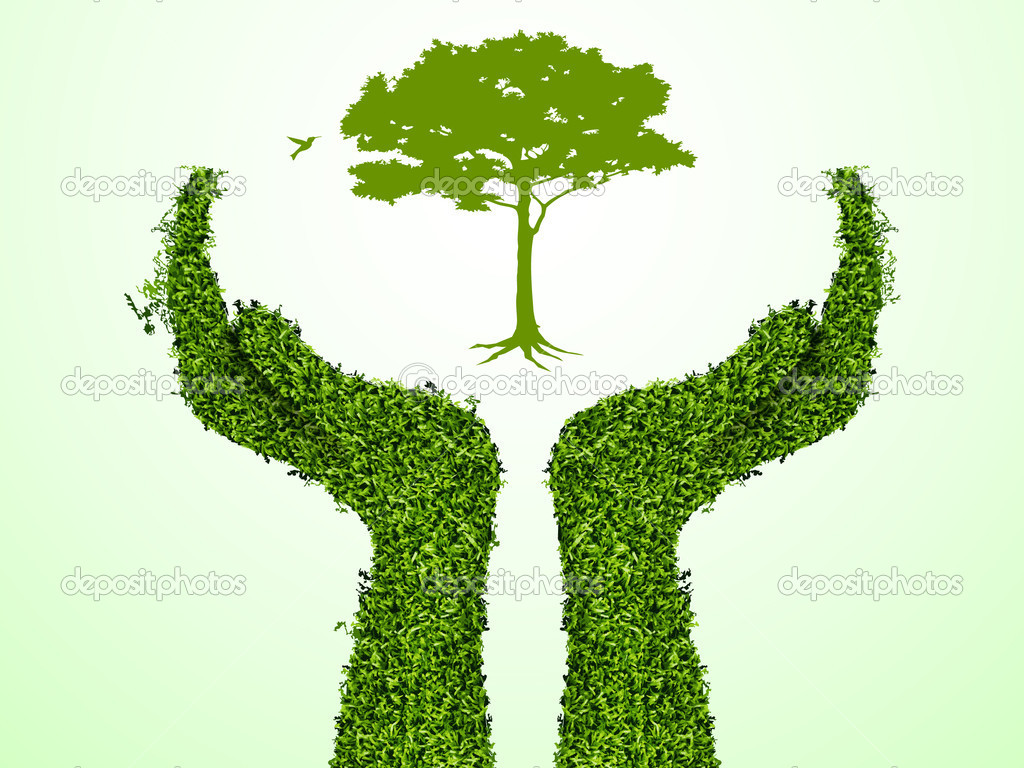 Business Logo Hands Holding Tree