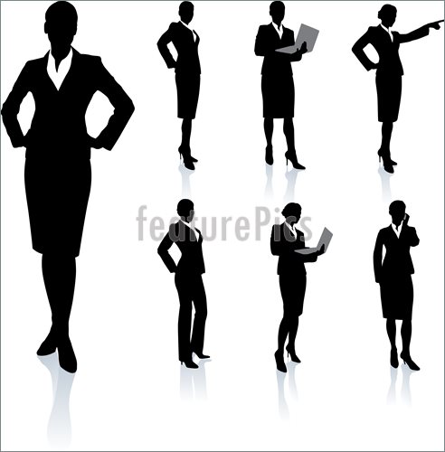 Businesswoman Silhouette Clip Art Free