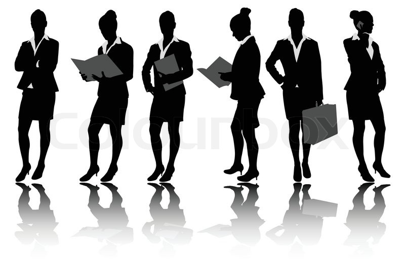 Businesswoman Silhouette Vector