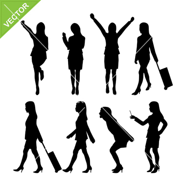 Businesswoman Silhouette Vector