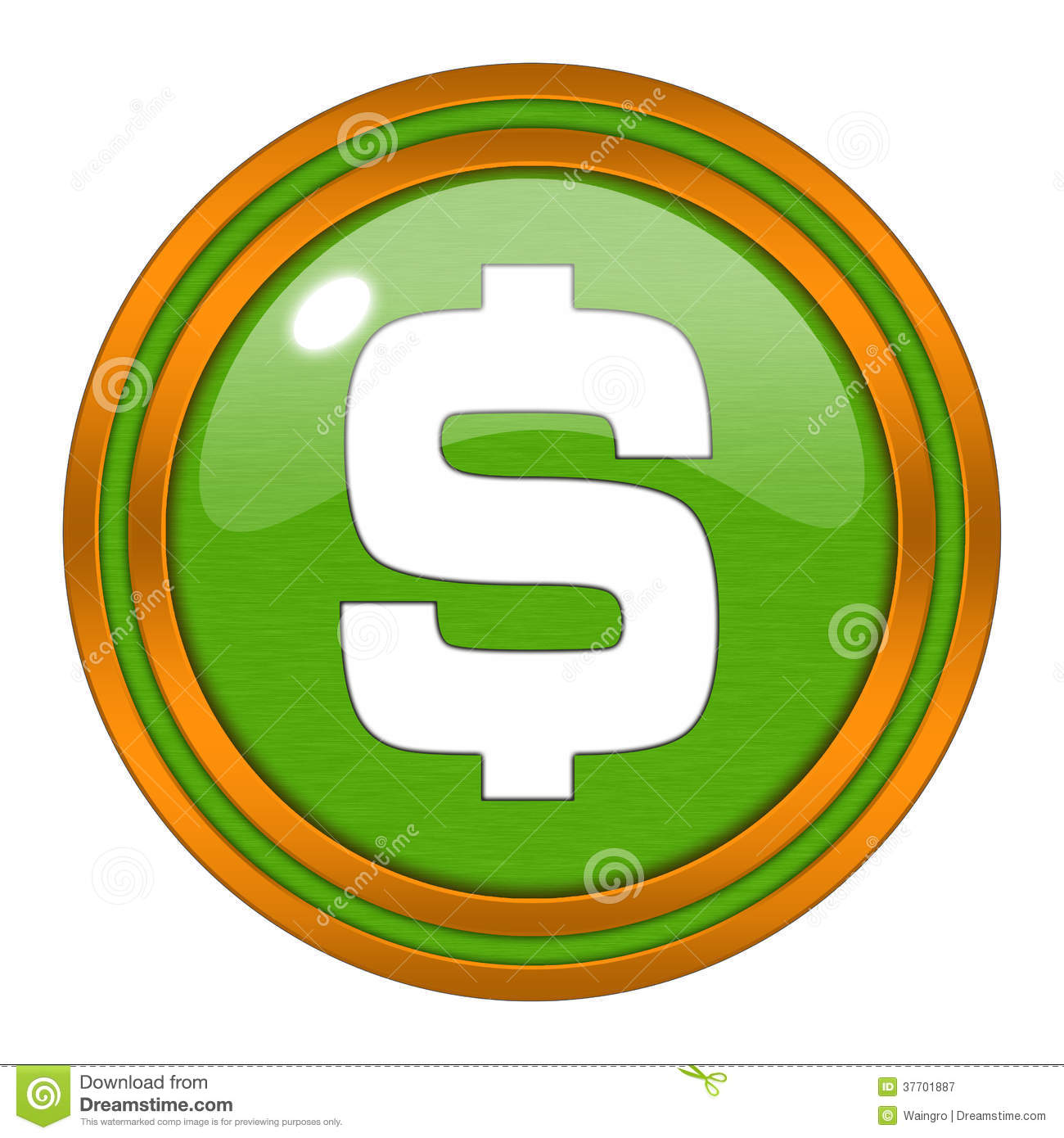 Button Icon Dollar