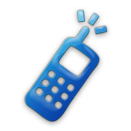 Cell Phone Icon Blue