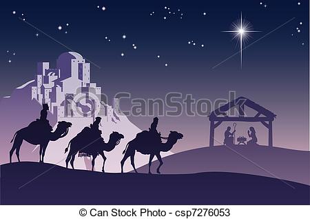 Christian Christmas Nativity Scene