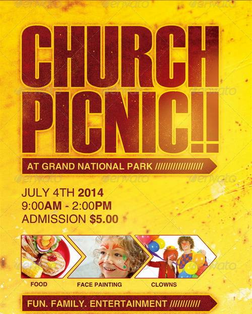 Church Picnic Flyer Template Church Picnic Flyer Template