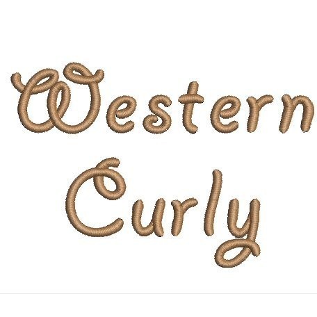 Curly Western Font 2 Inch