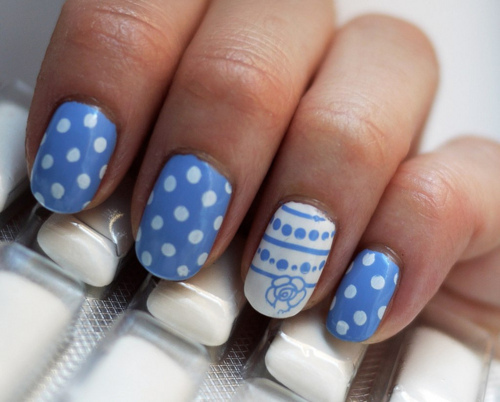 Cute Blue Nail Polish