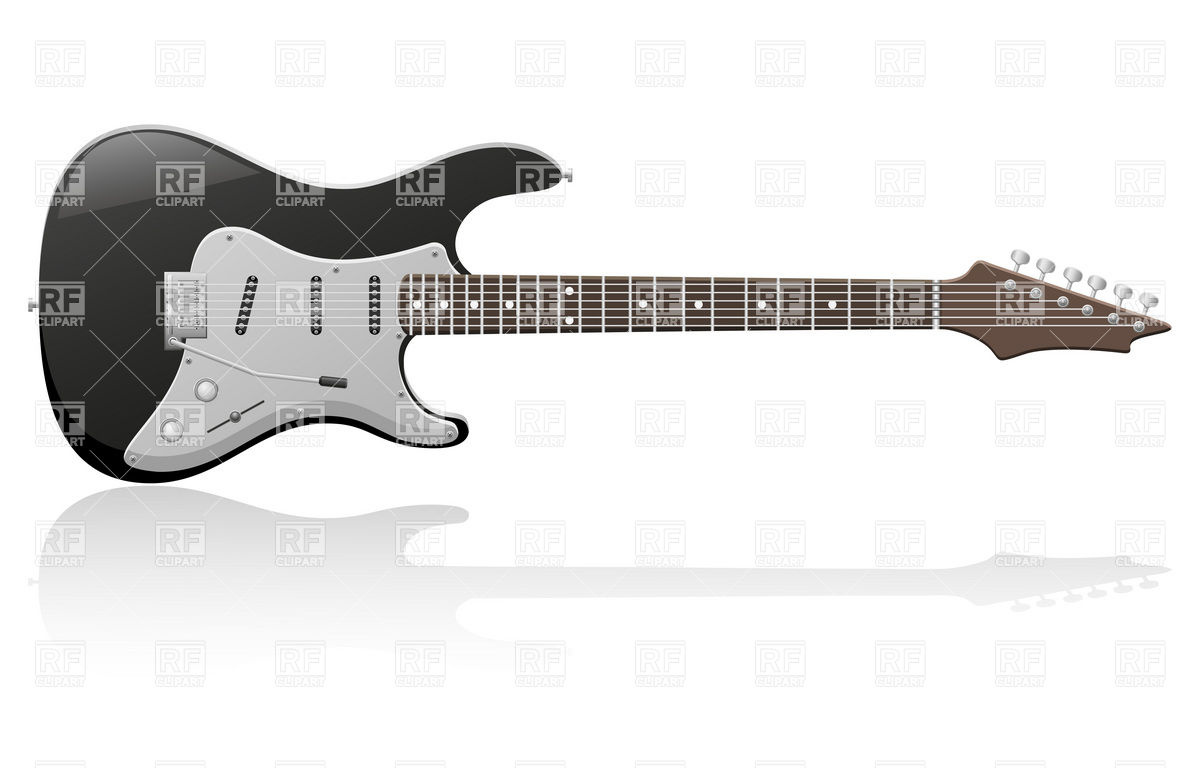 17 Black Guitar Vector Images