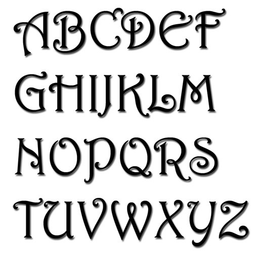 Embroidery Alphabet Fonts