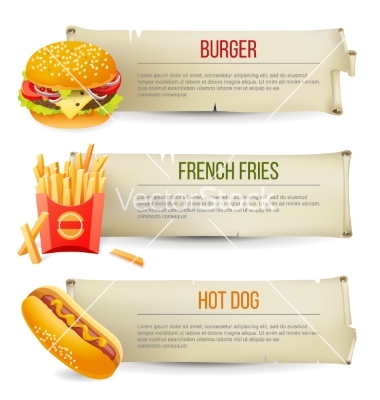 Fast Food Vector Banner
