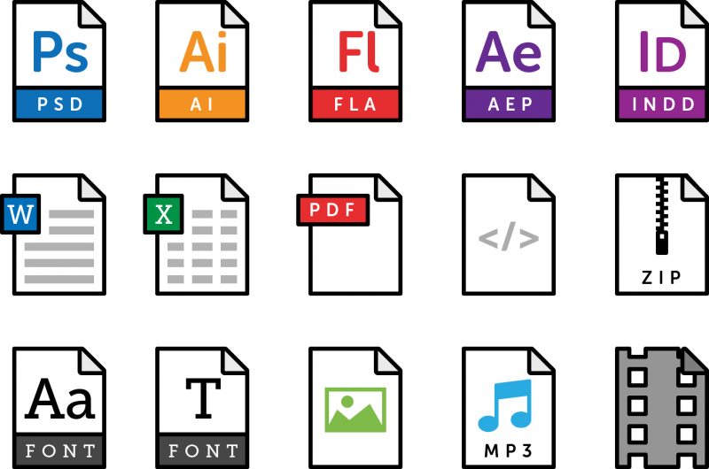 File Type Icons Vector Free