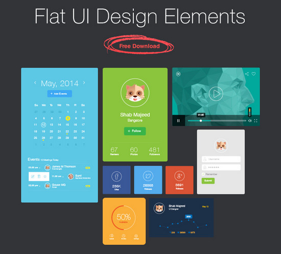 Flat App Design UI Elements