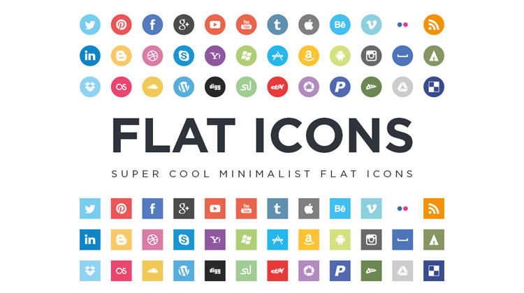 17 Flat Icon System Images