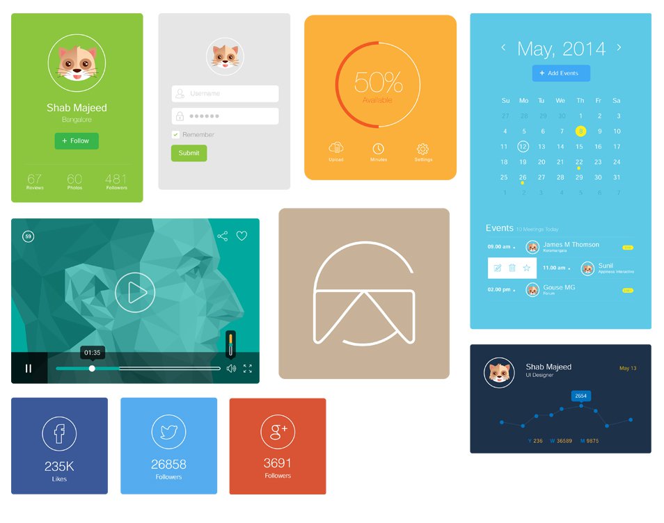 Flat UI Design Elements Flat UI Design Elements