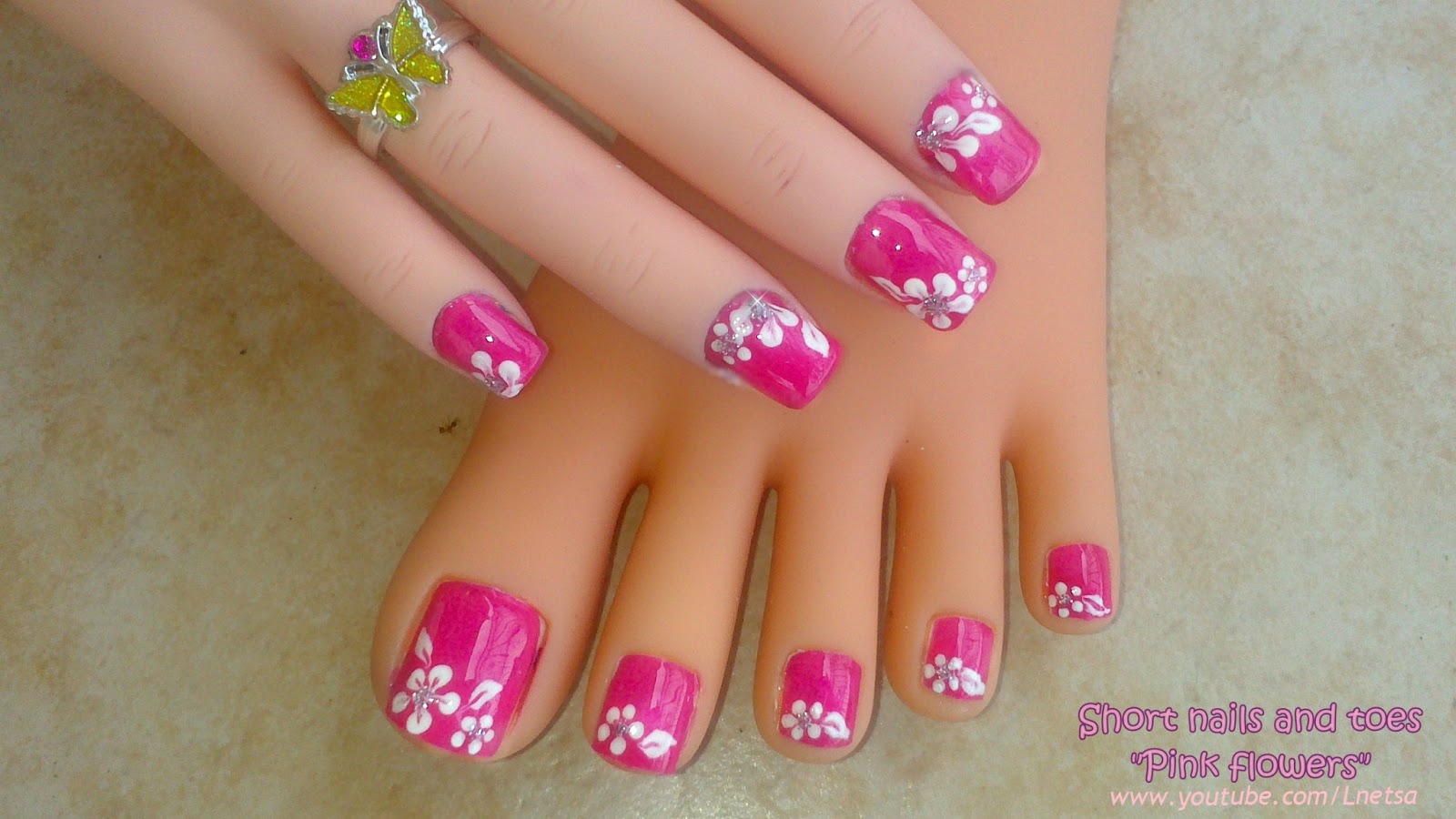 Flower Toe Nail Art Designs