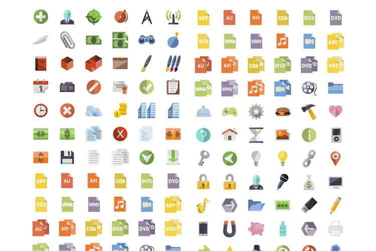 18 Free Flat Icon Sets Images Free Round Icons Free Flat Icon Set And Free Flat Icon Set Newdesignfile Com