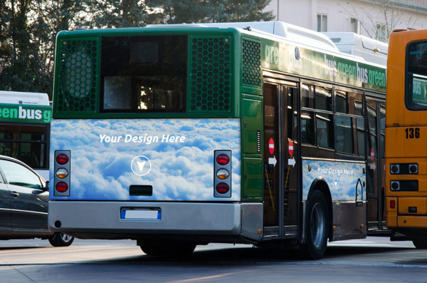 Free Psd Mockup Bus Advertising