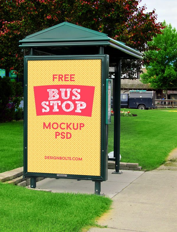 Free Psd Mockup Bus Advertising