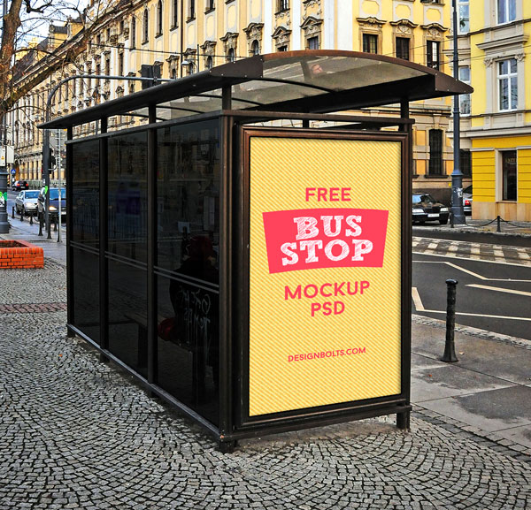 Free Psd Mockup Bus Advertising