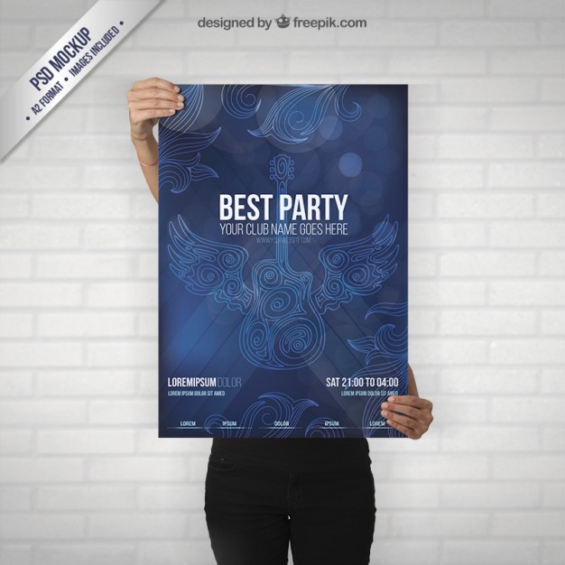 Free Psd Poster Mockup Template