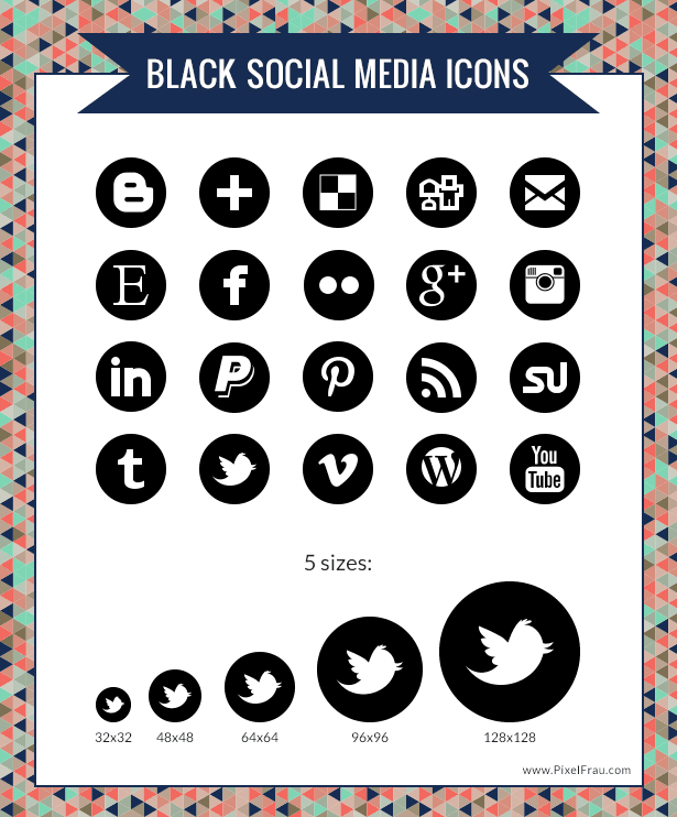 Free Social Media Icons Black