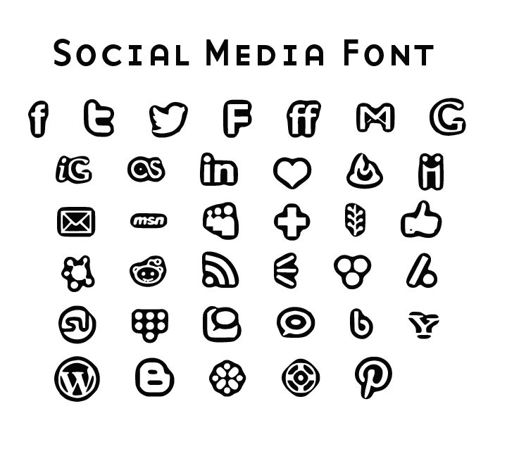 Free Social Media Icons Font