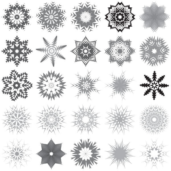 13 Snowflake Clip Art Vector Graphic Images