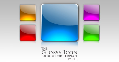 Glossy Icons Free Photoshop Template Glossy Icons Free Photoshop Template
