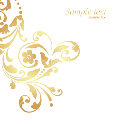 Gold Floral Design Vector