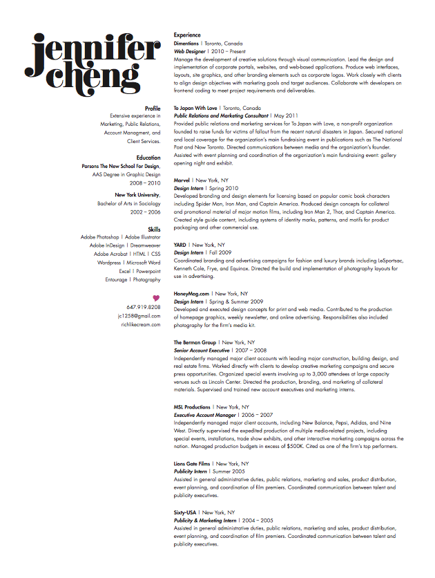 Graphic Designer Resume Design