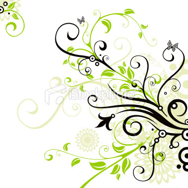 Green and Black Swirl Design